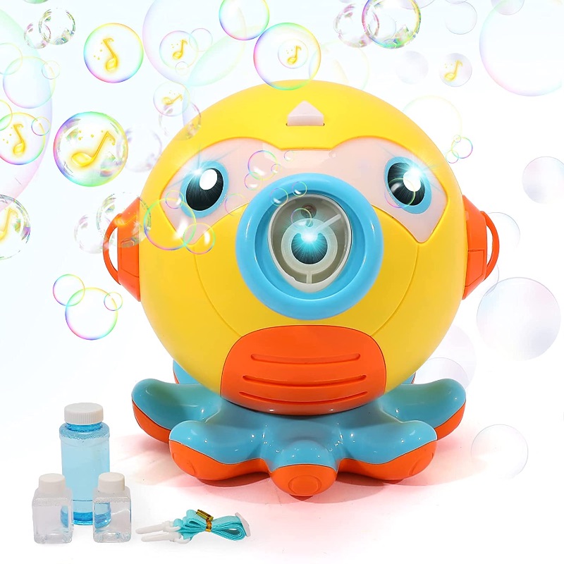 Photo 1 of Bubble Machine for Kids&Toddlers, Octopus Bubble Maker with Music and Light for Toddlers & Kids,3000+ Bubbles/min Auto Bubble Machine Blower with 160ml Bubble Machine Solution, Portable Bubble Toys