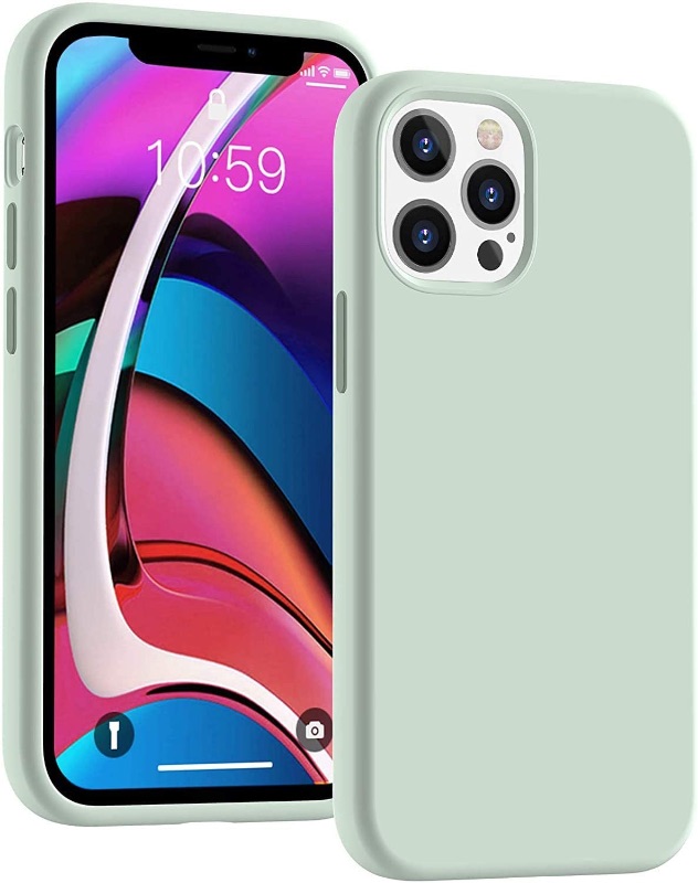 Photo 1 of CUCELL Compatible with iPhone 12 Case iPhone 12 Pro Cases 6.1 inch(2020),Liquid Silicone Gel Rubber Full Body Protection Shockproof Durable Drop Proof -Mint Green