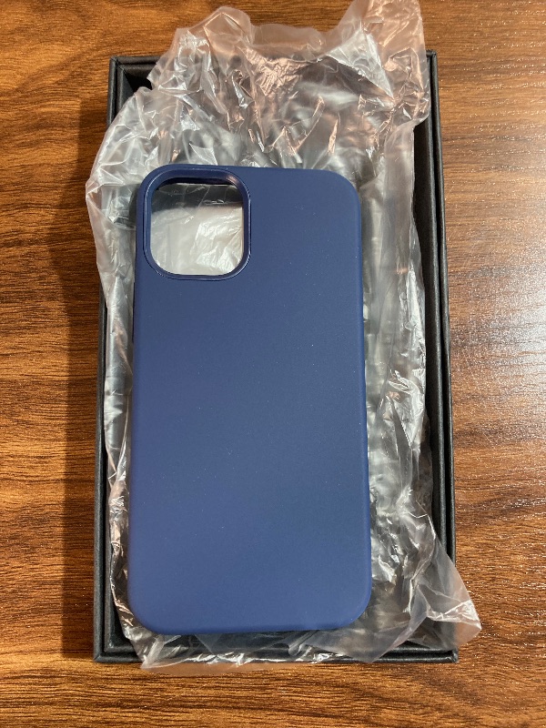 Photo 2 of iPhone 12 mini Silicone Case. Beautiful Premium Rubber Smooth Texture iPhone 12 mini Case Silicone with Soft Microfiber Protective Shockproof Thin Cover. Midnight Blue