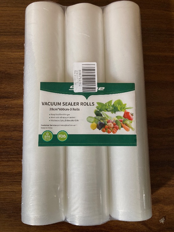 Photo 2 of Vacuum Sealer Bags for Food Saver Seal a Meal 3 Rolls 11" x 20' Commercial Grade Food Saver Bags BPA Free Heavy Duty Great for Vac Storage Meal Prep or Sous Vide