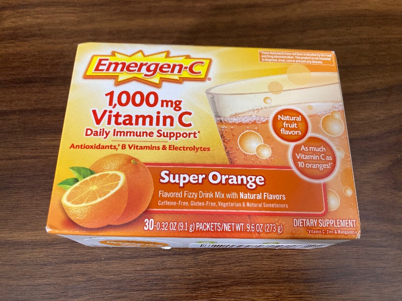Photo 1 of Emergen-C Vitamin C Drink Mix - Super Orange - 30ct
BEST BEFORE NOV 2022