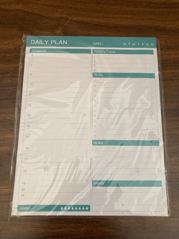 Photo 2 of Planning Pads - Daily Planner Pad with To Do List, 53 Tear-Off Sheets (7"×9") pack of 3 
