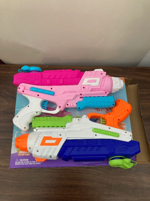 Photo 2 of Jogotoll 2 Pack Water Guns for Kids Adults 600CC Blaster 32 Ft Long Range Squirt Guns Pool Beach Sand Toys Water Pistol