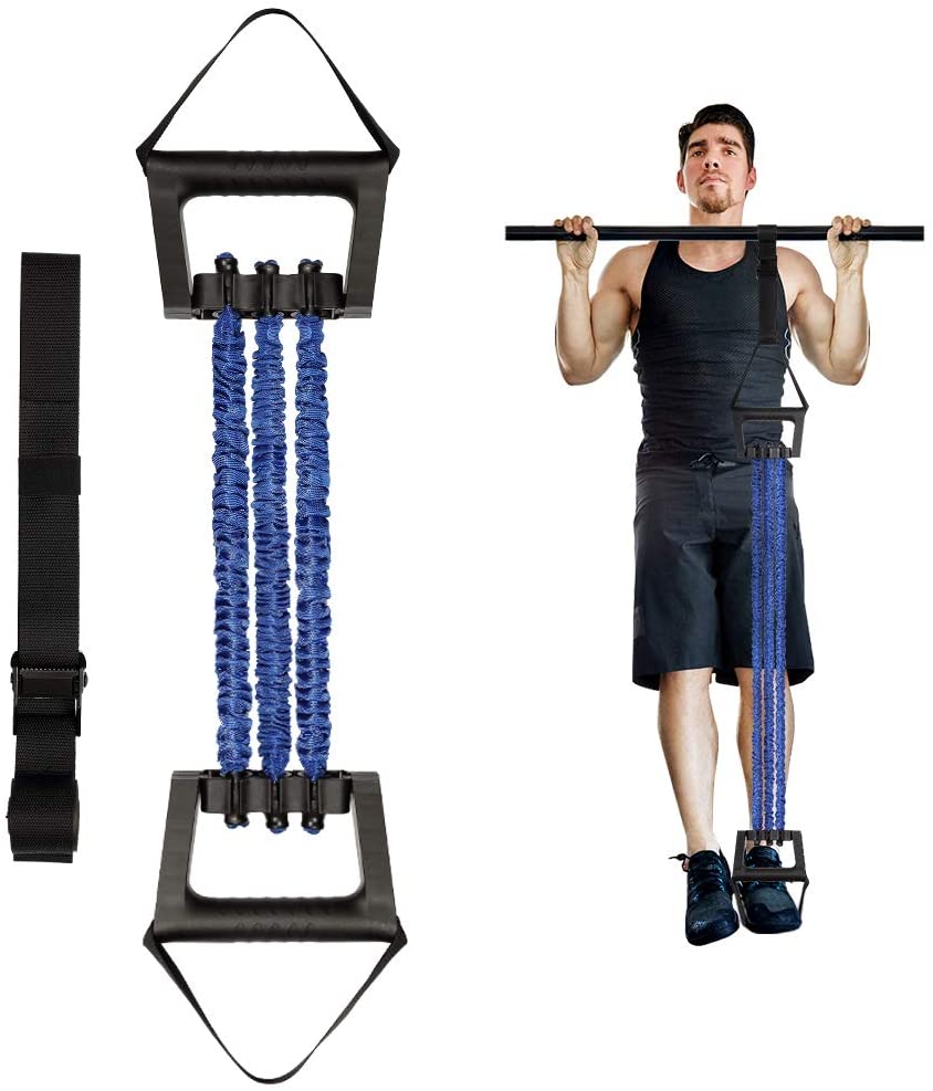 Photo 1 of amorus Pull up Assist Band System, Premium Powerlifting Assistance Band with ABS Handles, Chin Up Stretch Resistance Bands to Improve Arm, Shoulders and Chest Strength