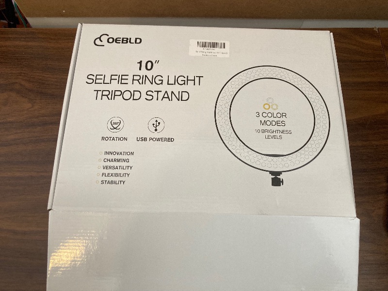 Photo 2 of Ring Light with Stand OEBLD Selfie Light Ring with iPhone Tripod and Phone Holder for Video Photography Makeup Live Streaming YouTube Lighting (D(10.2''Ring Light and 63''Tripod))