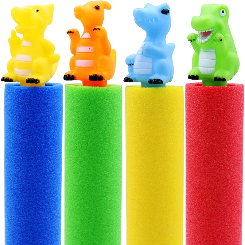 Photo 1 of 2pack Water Blaster Soaker Squirt Gun Outdoor Water Pool Noodles Foam Toys for Kids Toddlers,4 Pcs Animal Figures Water Guns for Kids Shoots Up to 27 Ft Summer Swimming Pool Beach Water Fighting Party