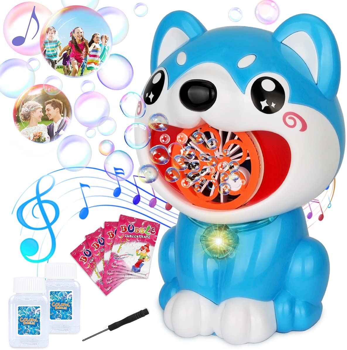 Photo 1 of LOVKIZ Bubble Machine Doggy Bubble Maker for Toddlers 3500+ Bubbles/Mins, Automatic Bubble Machine for Kids Indoor Outdoor Birthday Party Wedding, Bubble Blower for Baby Girls & Boys