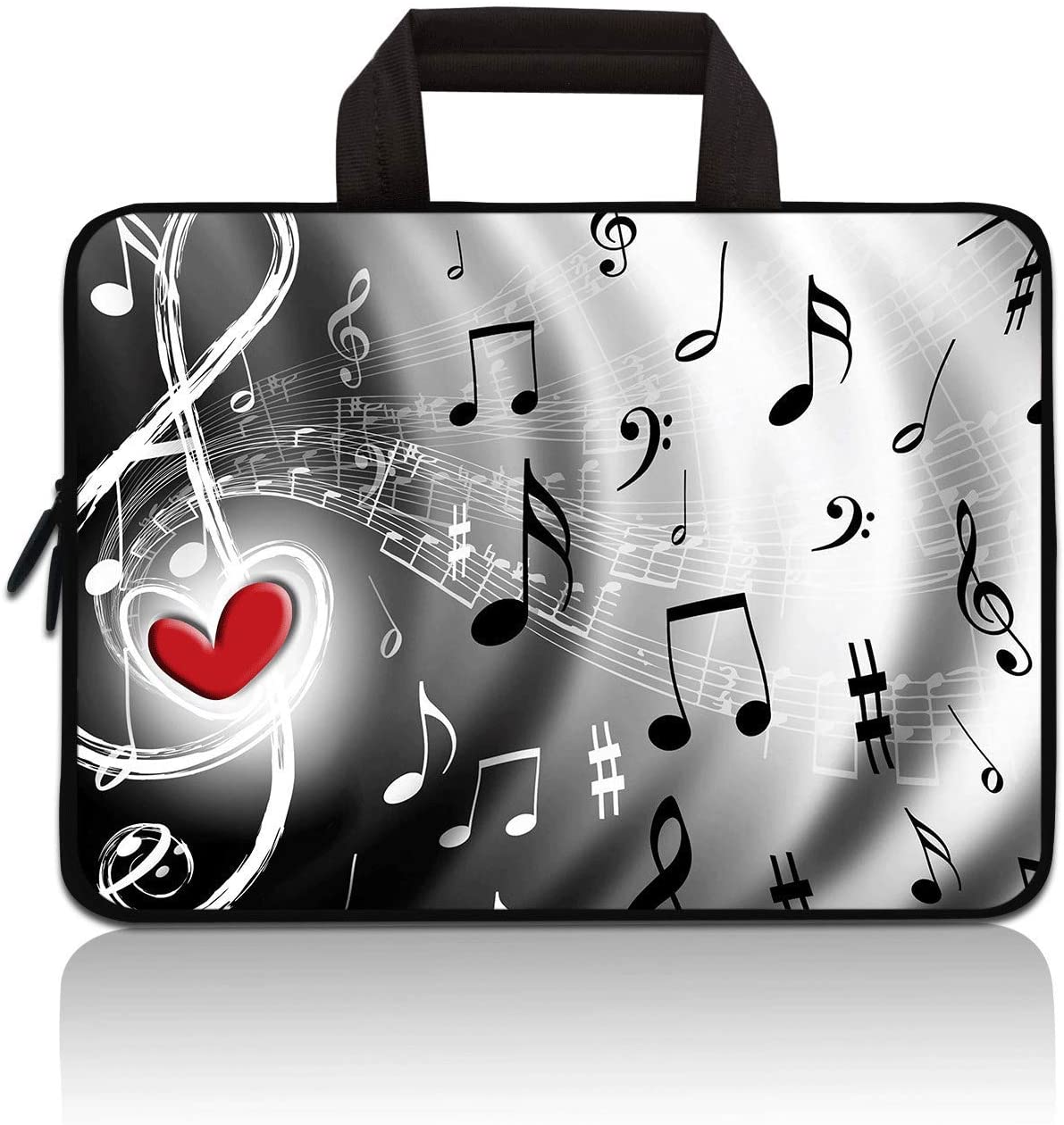 Photo 1 of HYUTOTA 11 11.6 12 12.1 12.5 inch Laptop Carrying Bag Chromebook Case Notebook Ultrabook Bag Tablet Cover Neoprene Sleeve Fit Apple MacBook Air Samsung Google Acer HP DELL Lenovo Asus(Musical Note)