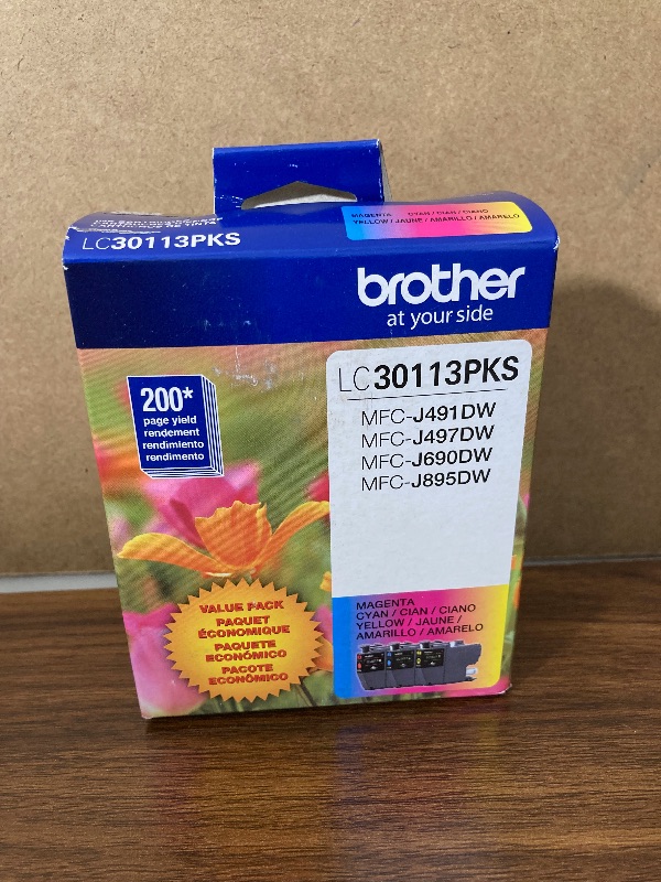 Photo 2 of Brother LC3011 Cyan/Magenta/Yellow Standard Yield Ink Cartridge, 3/Pack
