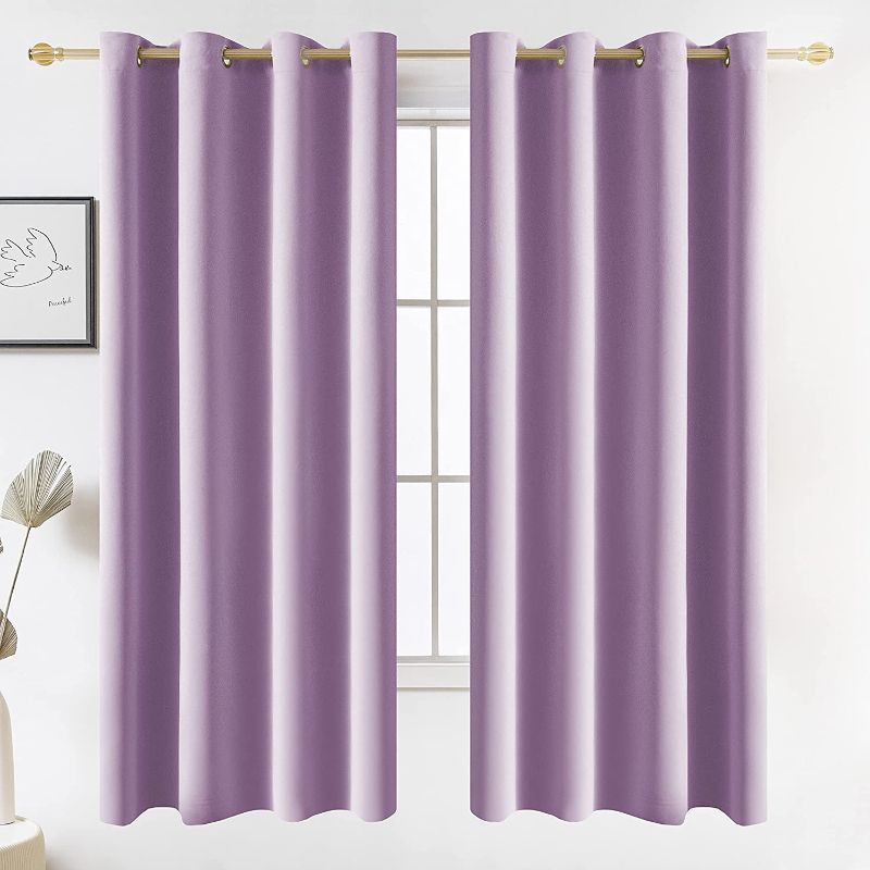 Photo 1 of bgment quality curtains, 2 panel;s 52" x 90", lavender