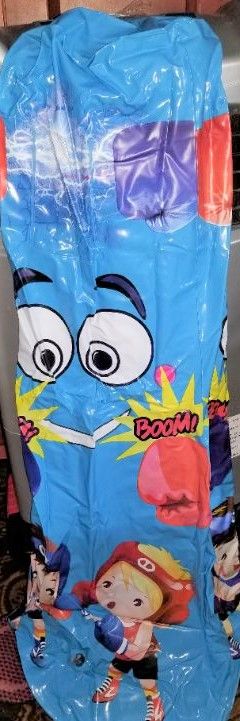 Photo 3 of inflatable punching bag for kids, approximately 42 inches tall  (actual item print is different from stock photo)