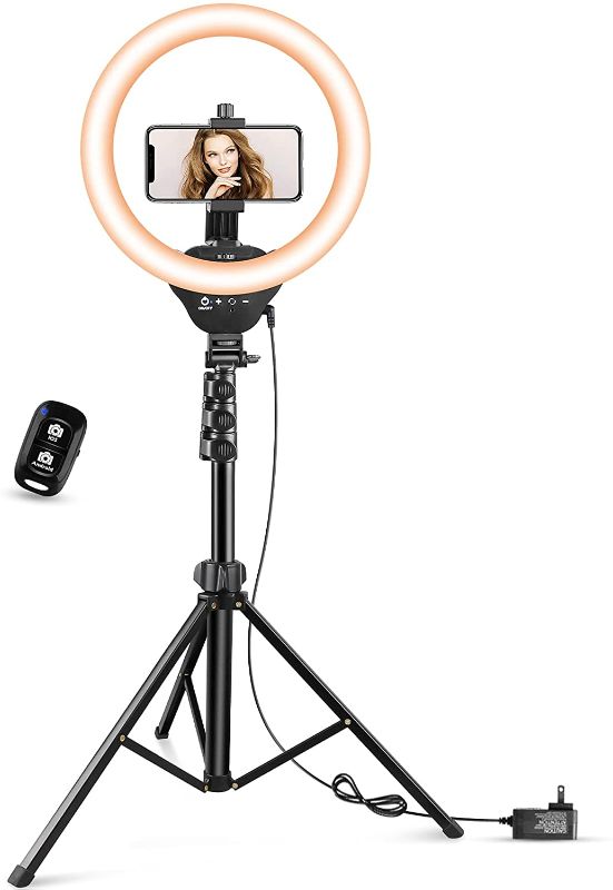 Photo 1 of 12 "LED Ring Light with Stand and Phone Holder, Aureday 3000K-6000K Dimmable Selfie Ringlight for YouTube Video / Live Stream / Makeup