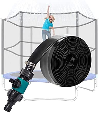 Photo 1 of EOX Trampoline Sprinkler, 39ft Water Trampoline Irrigation Water Park Trampoline Water Sprinkler Hose for Kids Cool Trampoline Playing in Water Summer Outdoor Water Park Play Sprinkler