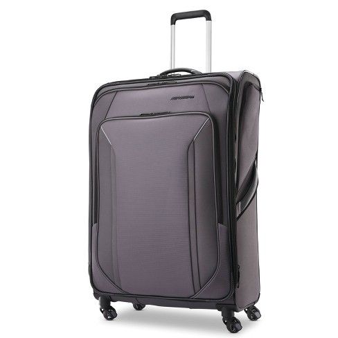 Photo 1 of American Tourister 29 Axion Checked Softside Suitcase - Black