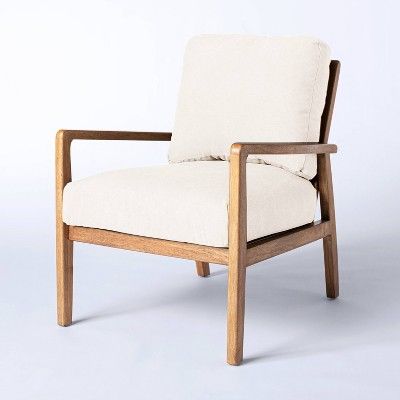 Photo 1 of 
Dagget Mixed Material Accent Chair Cream - Threshold™ designed with Studio McGee