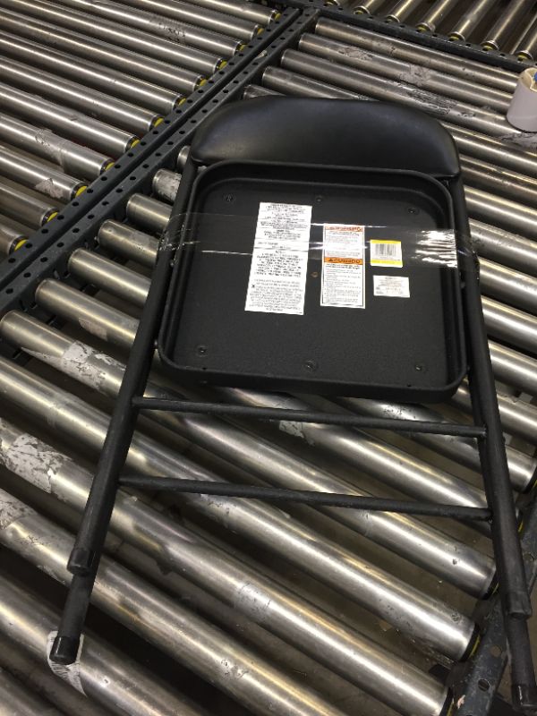 Photo 1 of Cosco Home and Office Products Vinyl Folding Chair - Black