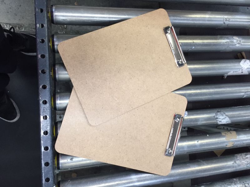 Photo 2 of Officemate Recycled Wood Clipboards, Low Profile Clip, 10 Pack Clipboards, Letter Size (9 x 12.5 Inches), Brown (83812)
