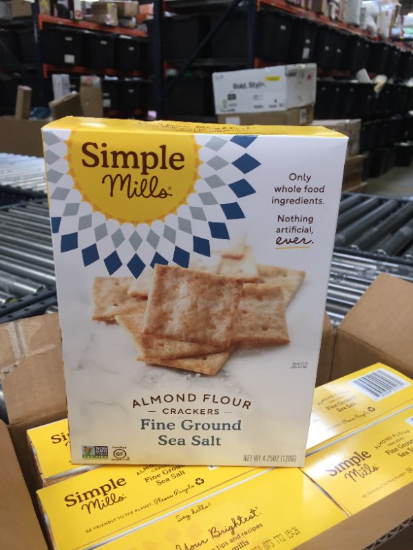 Photo 1 of  6 pcs ALMOND FLOUR CRACKERS, SEA SALT best buy 9/10/2021
