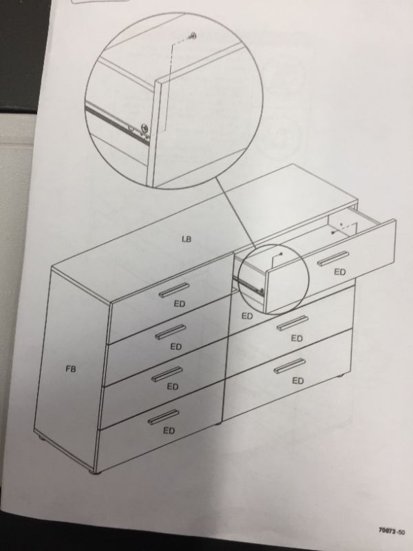 Photo 1 of 8 drawer dresser