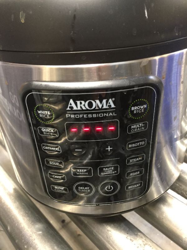 Photo 2 of Aroma Housewares ARC-5200SB 2O2O Model Rice & Grain Cooker, Sauté, Slow Cook, Steam, Stew, Oatmeal, Risotto, Soup, 20 Cup 10 Cup uncooked, Stainless Steel
