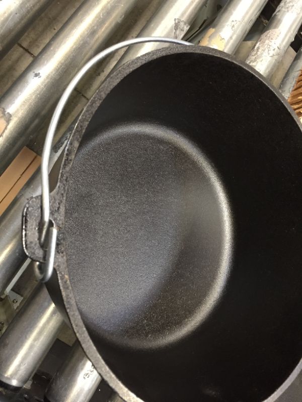 Photo 2 of 8 Qt. Cast Iron Deep Dutch Oven with Lid and Bail Handle