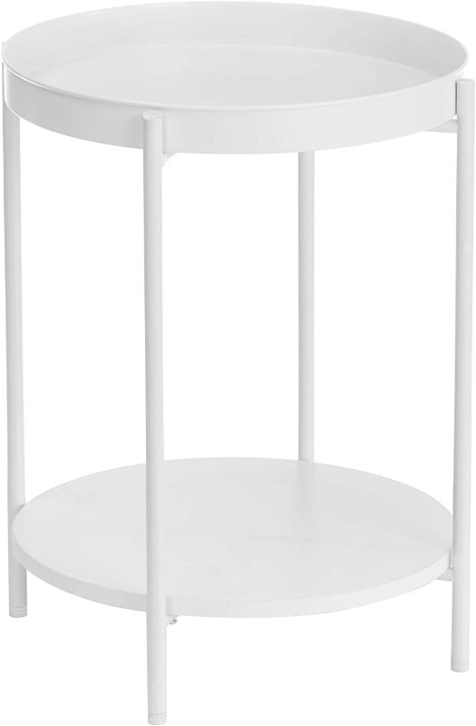 Photo 1 of WHITE END/SIDE TABLE FOR LIVING ROOM, PICTURE FOR REFERENCE. 