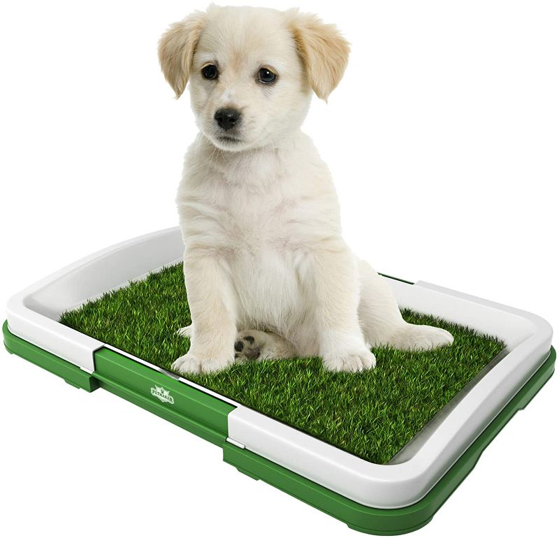 Photo 1 of PETMAKER Artificial Grass Bathroom Mat - for Puppies and Small Pet, Portable Potty Trainer for Indoor and Outdoor Use, Puppy Essentials, 18.5” x 13.5”
