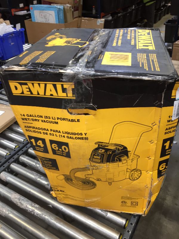 Photo 3 of DEWALT 14 gallon Poly Wet/Dry Vac
