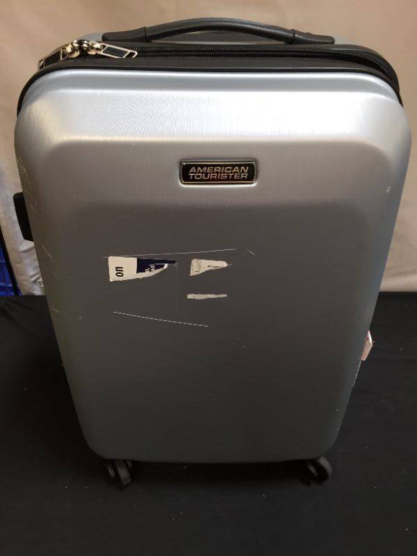 Photo 2 of American Tourister Moonlight Hardside Expandable Luggage with Spinner Wheels  silver CarryOn 21Inch