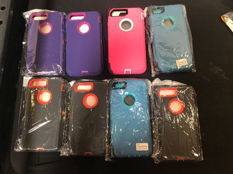 Photo 1 of IPHONE 6 CASE  8PCK  GRAYPURPLEPINKBLUE