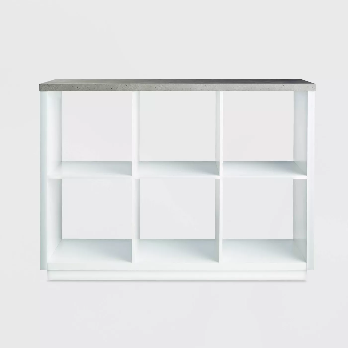 Photo 1 of 6 Cube Storage Organizer with Faux Concrete Surface Top White
