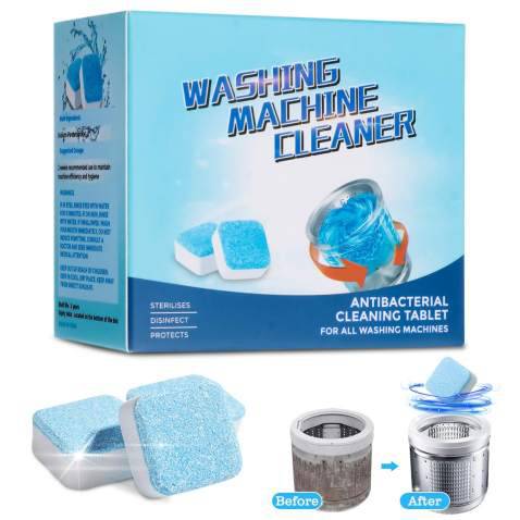 Photo 1 of WASHING MACHINE CLEANER 12PCS WHITE BLUE---38 BOXES EXP 04/2022