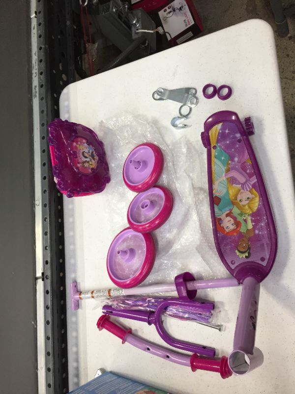 Photo 1 of Huffy Disney Princess Kids Toddler Preschool 3 Wheel Kick Scooter with Basket