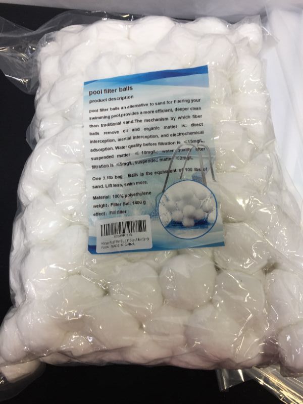 Photo 2 of 29 lbs Pool Filter Balls EcoFriendly Cotton Fiber Filter Media for Swimming Pool Aquarium Fish Tanks Sand Filters Replacement