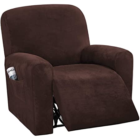 Photo 1 of 4-Pieces Recliner Chair Covers Velvet Stretch