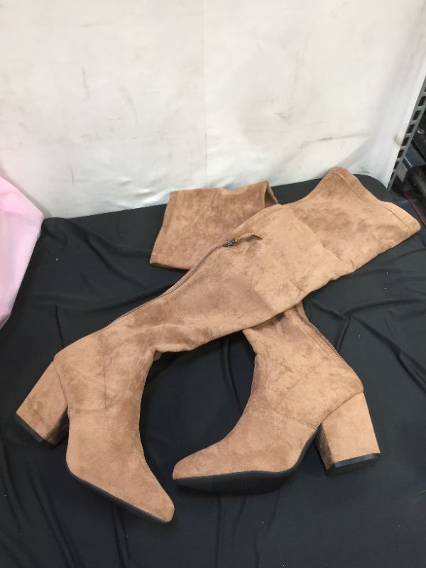 Photo 1 of (Chinese Size 40-USA7)(3pack)  Brown  Women Boots Winter Over Knee Long ,Comfort Square Heels 
