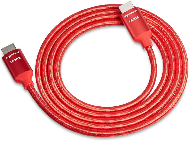 Photo 1 of 2pack--high speed braided HMDI cable 1pack red