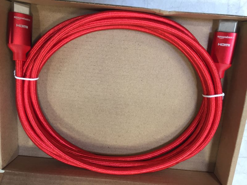 Photo 3 of 2pack--high speed braided HMDI cable 1pack red