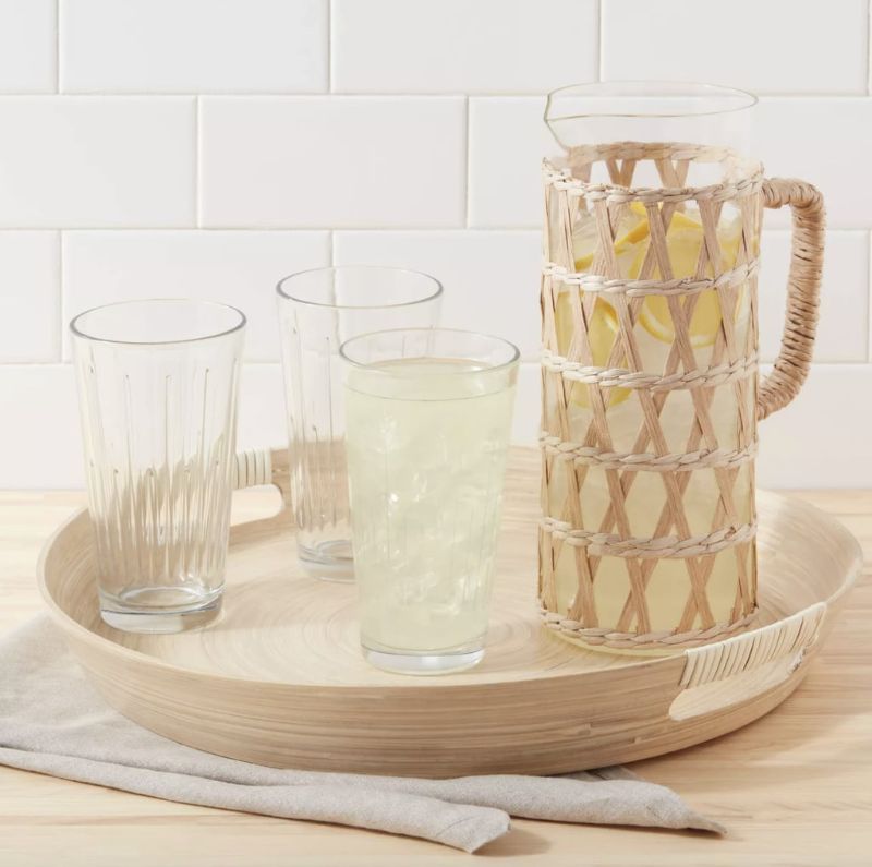 Photo 1 of 3pieces-16" Bamboo Spun Serving Tray - Opalhouse™