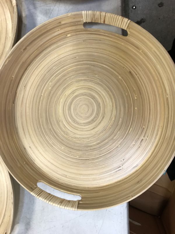 Photo 2 of 2 pieces--16" Bamboo Spun Serving Tray - Opalhouse™