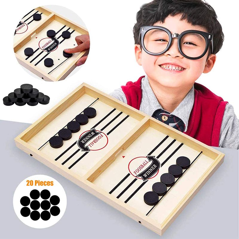 Photo 1 of Fast Sling Puck Game, Slingshot Board Ball Catapult Games Toy, Paced Winner Portable Board Games Winner Fun Toys Tabletop Competitive for Adult Kids & Family

