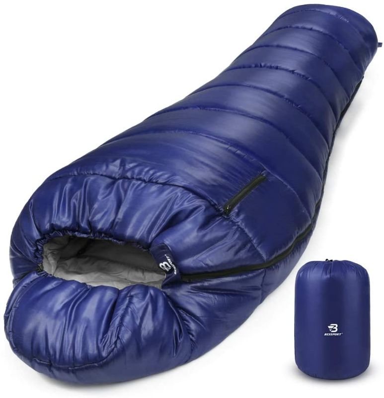 Photo 1 of Bessport Mummy Sleeping Bag 3 Season Backpacking Sleeping Bag for Adults – Lightweight Warm and Washable, for Hiking Traveling & Outdoor Activities