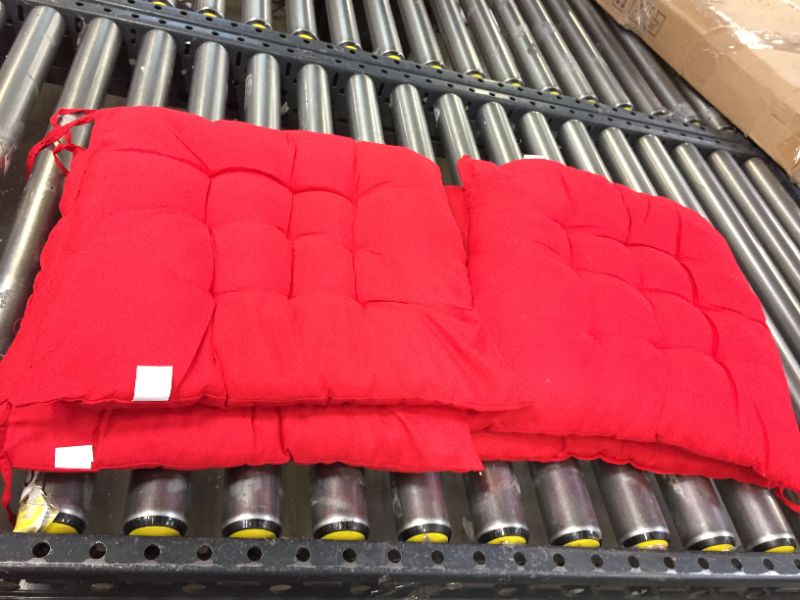 Photo 2 of 4 Pack Generic Red Replacement Cushions Approx 14in by 14in