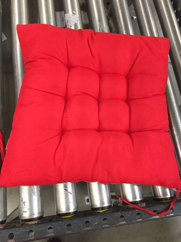 Photo 1 of 4 Pack Generic Red Replacement Cushions Approx 14in by 14in