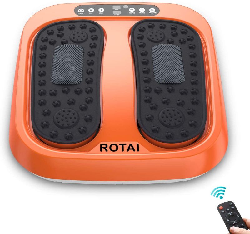 Photo 1 of ROTAI Vibration Foot Massager Multi Relaxations and Pain Relief Rotating Acupressure Electric Foot Circulation Device with Remote Control Orange