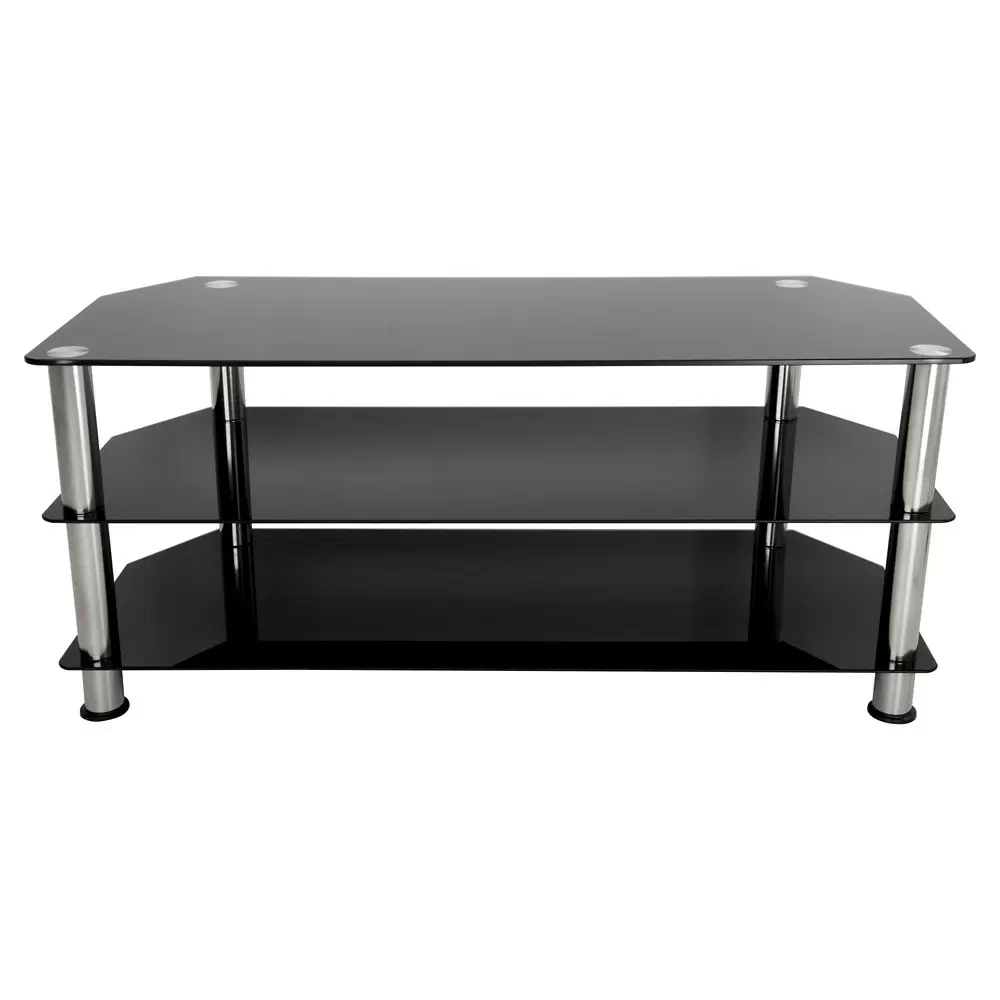 Photo 1 of AVF SDC1140-A Glass and Chrome TV Stand for TVs Up to 55 Inches

