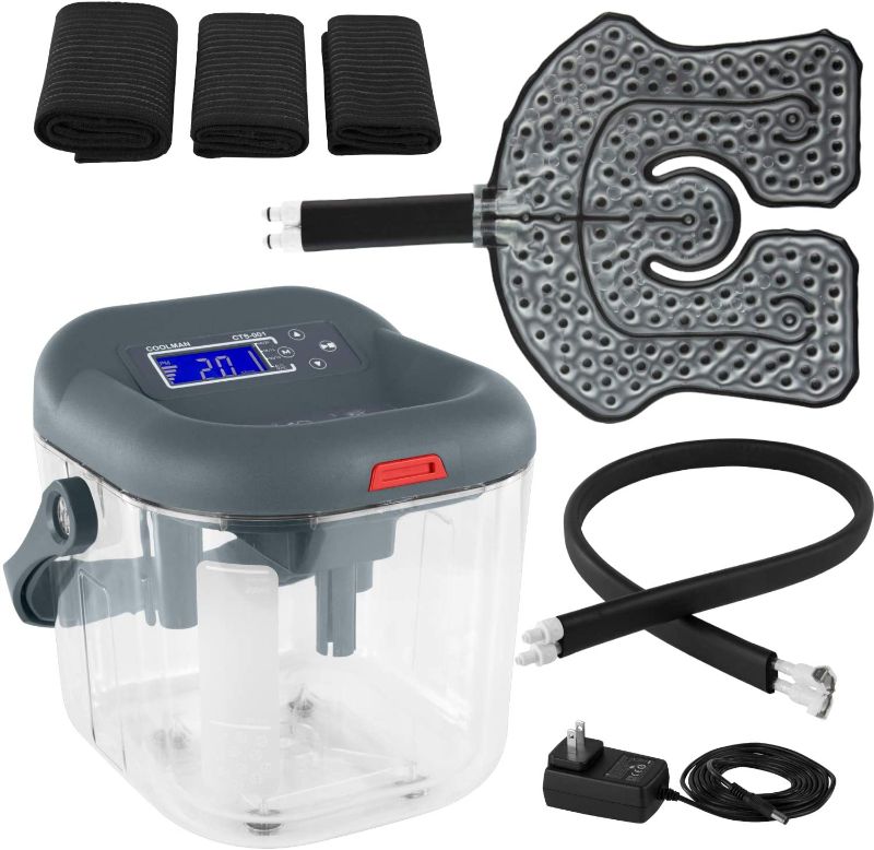 Photo 1 of Vive Cold Therapy Machine - Large Ice Cryo Cuff - Flexible Cryotherapy Freeze Kit System Fits Knee, Shoulder, Ankle, Cervical, Back, Leg, Hip and ACL - Wearable Adjustable Wrap Pad - Cooler Pump