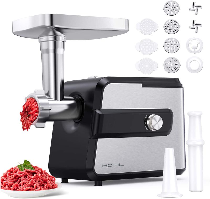 Photo 1 of Meat Grinder Electric, Sausage Stuffer Maker, 1.3HP 1000W Food Grinder, Heavy Duty Meat Mincer Machine with Attachments Sausage Tube Kubbe Kit Blades 3 Plates for Home Kitchen Commercial Use