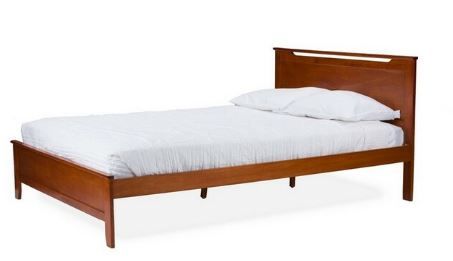 Photo 1 of Baxton Studio Demitasse Brown Wood Twin Bed SB312-Twin Bed-Antique Oak