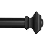 Photo 1 of Drapery Treatment Window Curtain Rod - Square Design 1 1/8 Rod. 72 to 144 Inch. Black